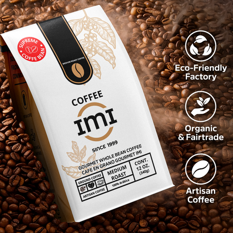 IMI Medium Roast Coffee - Whole Beam 12 oz